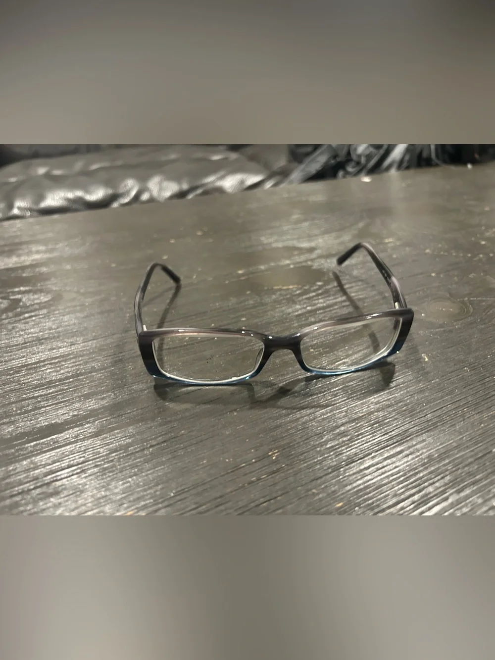 Prada womens Rectangular Glasses - Black and Blue Gradient